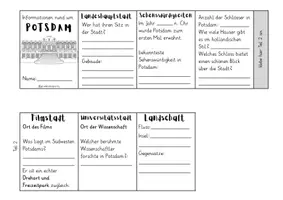 Vorschau - Arbeitsblätter - Bundesland Brandenburg - Landeshauptstadt Potsdam - Leporello - Seite 3
