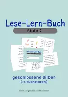 Vorschau - Aufgabenkarten - Lese-Lern-Buch Stufe 2: geschlossene Silben - Deckblatt