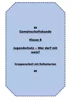 Vorschau - Anderer Materialtyp - Jugendschutz - Wer darf mit wem? Rollenkarten - Deckblatt