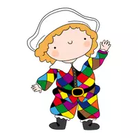 Vorschau - selbst erstellte Cliparts/Grafiken - Karneval | Hand-drawn Clipart Set | Farbe + S/W - Seite 1