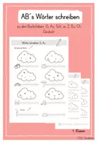 Vorschau - Arbeitsblätter - Wörter schreiben - zu den Buchstaben G, Au, Sch, ie, Z, Eu, Ch - Deckblatt