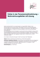 Vorschau - Arbeitsblätter - Fehler in der Personenwahrnehmung Wahrnehmungsfehler mit Lösung - Deckblatt