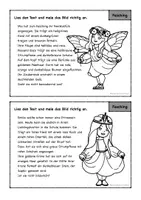 Vorschau - Arbeitsblätter - Lesen und malen Fasching Karneval Kostüme - Seite 2