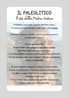 anteprima - Schede informative - Schede didattiche storia classe terza - Paleolitico - Pagina 1