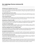 Vorschau - Arbeitsblätter - Der ungläubige Thomas (Johannes 20) - Deckblatt