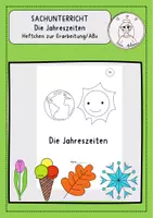 Vorschau - Arbeitsblätter - SU Die Jahreszeiten Heftchen zur Erarbeitung /ABs - Deckblatt