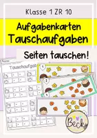 Vorschau - Arbeitsblätter - Rechenkarten Tauschaufgaben ZR 10 (Seiten wechseln) - Deckblatt