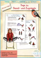 Vorschau - Aufgabenkarten - Yoga zu Wintervögeln Zugvögel Standvögel - Deckblatt