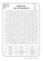Vorschau - Stationenlernen - Brown Owl and the Pancake Mix - WORD SEARCHES - Seite 1