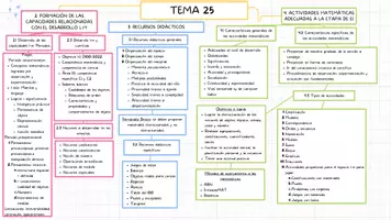 Vista previa - Para docentes: organización, planificación y formación - Esquema Tema 25 Oposicones Infantil - Portada