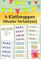 Vorschau - Fördermaterial/Inklusion - Klettmappe, Muster fortsetzen, Förderung #rabattraketenzusalevester25 - Deckblatt