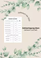 Vorschau - Stationenlernen - Zahl und Zahlwort Zahlzerlegung - Deckblatt
