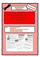 Vorschau - Arbeitsblätter - Recht und Rechtsprechung in Deutschland - Einstieg - Deckblatt