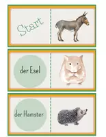 Vorschau - Spiele - Domino / Lesespiel zum Thema Tiere - Seite 1