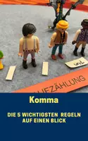 Vorschau - Merkblätter - Die wichtigsten Kommaregeln auf einen Blick - Deckblatt
