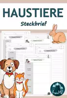 Vorschau - Arbeitsblätter - Haustiere – Materialpaket mit Aufgabenkarten, Steckbrief & Tafelmaterial (Sachunterricht) - Seite 1