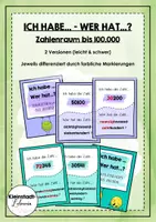 Vorschau - Spiele - Lesespiel/ Ich habe - Wer hat? (ZR bis 100.000) - Deckblatt