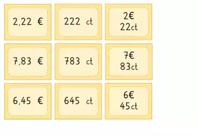 Vorschau - Spiele - Zuordnungsspiel: Geld- verschiedene Schreibweisen - Deckblatt
