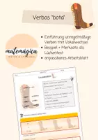 Vorschau - Arbeitsblätter - Einführung unregelmäßige Verben - Verbos bota - Deckblatt
