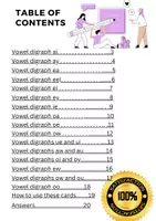 Aperçu - Jeux - Vowel Digraphs | Digraphes vocaliques - Page 1