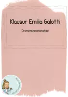 Vorschau - Klassenarbeiten - Klausur I Dramenszenenanalyse I Emilia Galotti I editierbar - Deckblatt