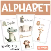 Aperçu - Affichage - Kit ENSEMBLE Alphabet Animaux Affiches & Clipart - Page 3