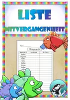 Vorschau - Stationenlernen - Deutsch - Liste - Mitvergangenheit - Deckblatt