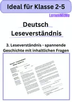Vorschau - Arbeitsblätter - Materialpaket Deutsch Leseverständnis - wachsend! - Seite 1