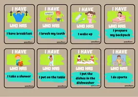 Vista previa - Unidades / Secuencias / Situaciones de Aprendizaje - Daily routines have who has - página 1