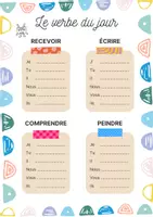 Aperçu - Feuilles d'exercices - Rituel - Le verbe du jour : 3e groupe (conjugaison) - Page 3