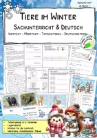 Vorschau - Arbeitsblätter - Tiere im Winter - Sachunterricht - ab Klasse 1 - Deckblatt