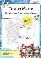 Vorschau - Unterrichtsreihen - Komplettpaket "Tiere im Winter" - Grundschule - Deutsch - Sachunterricht - Seite 1