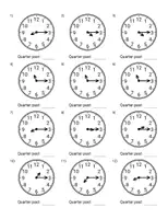 Vorschau - Arbeitsblätter - What time is it ? Addiren,Subtrahieren,Multipliziiern,Dividieren,Bruchrechnen - Deckblatt