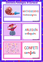 Vista previa - Tarjetas / Manipulativos - LECTOESCRITURA CARNAVAL - página 1