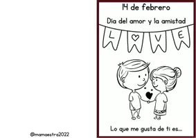 Vista previa - Manualidades / Dibujos para colorear - Tarjetas San Valentín - página 1