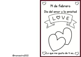 Vista previa - Manualidades / Dibujos para colorear - Tarjetas San Valentín - página 2