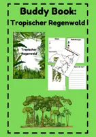 Vorschau - Mal- und Bastelvorlagen - Buddy Book Tropischer Regenwald - Deckblatt