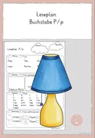 Vorschau - Arbeitsblätter - Tägliches Lesetraining Buchstabe P/p - Deckblatt