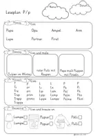 Vorschau - Arbeitsblätter - Tägliches Lesetraining Buchstabe P/p - Seite 1