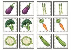 Vorschau - Stationenlernen - Fruit and vegetables FIND THE PAIR GAME - Seite 3