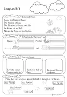 Vorschau - Arbeitsblätter - Tägliches Lesetraining Buchstabe B/b - Seite 1