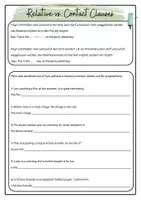 Vorschau - Arbeitsblätter - Relative and Contact Clauses Overview + Exercises + Test - Seite 2