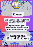 Vorschau - Klassenarbeiten - Klausur Geschichte – Wartburgfest & Karlsbader Beschlüsse - Deckblatt