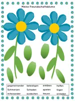 Vorschau - Arbeitsblätter - Freundschaftsblume - Deckblatt