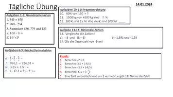 Vorschau - Arbeitsblätter - Materialpaket Tägliche Übungen Mathematik (erweiterbar) - Deckblatt