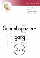 Vorschau - Arbeitsblätter - Schreibspaziergang D / d - Deckblatt