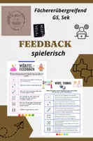 Vorschau - Aufgabenkarten - Vorlage Würfel Feedback - Spielerisch - Deckblatt