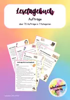 Vorschau - Arbeitsblätter - Lesetagebuch - über 70 Aufträge für die 4.-6. Klasse - Deckblatt