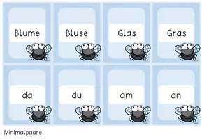 Vorschau - Spiele - Leseband: Fliegenklatschenspiel - Minimalpaare und Reime - Seite 3