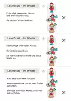 Vorschau - Fördermaterial/Inklusion - Kurze Leserätsel - Im Winter - 36 Klammerkarten mit Selbstkontrolle - Seite 3